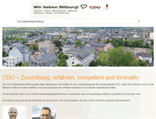 Tablet Screenshot of cdu-bitburg.de